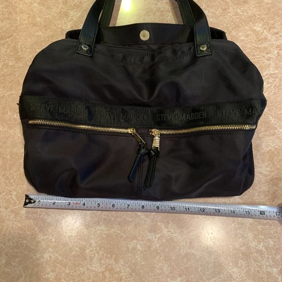 Steven by Steve Madden Large Black Nylon Tote Bag/Purse - Picture 16 of 16